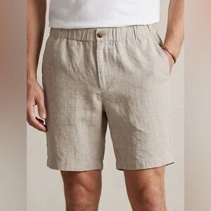 QUINCE 100% European Linen Shorts 9" Inseam Flax NWT